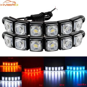 2X Waterproof DRL 6Chips Led Car Auto Decorative Flexible Daytime Running Light Driving Led Strip Headlight Fog Backup Trunk Led
