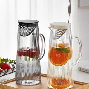 Large Thickened Borosilicate Glass Water Pitcher Set
