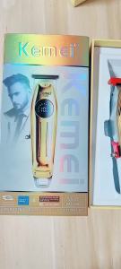 Kemei | Kemei Professional Full Metal Hair Trimmer For Men Lithium Electric Rechargeable Beard Hair Clipper LCD Display Haircut Machine