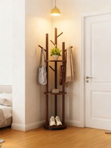 ZHUSHANXIA | Rotating Closet Rack Floor Corner Entry Simple Standing Bedside Coat Rack
