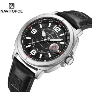 NAVIFORCE Brand Men Quartz Watch High Quality PU Band Calendar Male Wristwatch Auto Date Display Waterproof Clocks Reloj Hombre