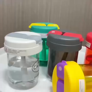 330ml Cute Straw Cup Creative Portable Water Cup Plastic Tumbler with Straw Leakproof Sippy Cup Gift