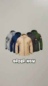 Jaket Pria TAD Anti Air Bahan Taslan Anti Air Outdor Jaket Motor Harian Jaket Waterpoof