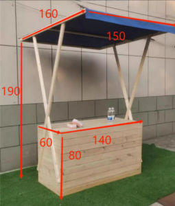 Portable Wooden Display Stand Foldable