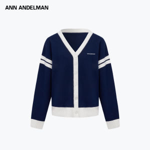 ANN ANDELMAN | New V-Neck Loose Color Block Sweater