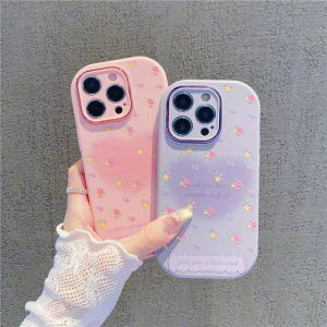 Ins Style Floral Metal Phone Case for  16 pro Huawei Mate 70 P60 Xiaomi 14K 50 Honor X200 Reno12 Nova11 Note13 Small Plump Sister