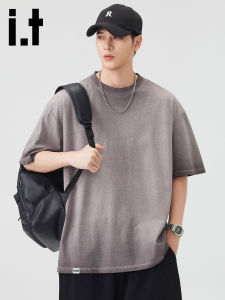 izzue | Áo Thun Dye Tie Mỏng Rộng Cổ Tròn Phong Cách Mỹ Chất Cotton Sạch 100%