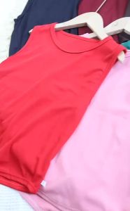 Áo sát nách lai bầu nhẹ chất co giẫn 4c thun gân nhuyễn kẹp tóc cho bé gái 6-35kg.A3SN02