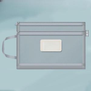 A4 File Storage Bag Zipper Style Double-layer Mesh Storage Bag Large Capacity Student Stationery Storage Bag Transparent Folder
