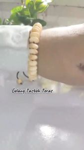 *PAGARDlRl* Gelang Tasbih Teras Nibung Putih 33 Butir +- 10mm  99 Butir  [0RI-TEMBUS CAHAYA]