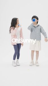 Áo khoác bảo vệ khỏi ánh mặt trời cho trẻ em Ohsunny có túi áo khoác có mũ UPF 50 + cho nam nữ từ 4-10 tuổi