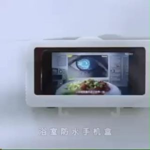 Bathroom waterproof mobile phone box touch screen bath shower wall hanging watch video浴室防水手机盒
