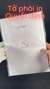 Tờ phôi in Quyết Định – 1 tệp = 50 tờ.