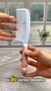 Sisir Roll Cermin Gagang Bulat Portable / Mirror Comb Handle Travel / Sikat Pijat Rambut Lurus Keriting Basah Kering Anti Rontok Anti Kusut / Kaca Rias Makeup Wajah Motif Karakter Lucu / Peralatan Grooming Warna Pastel - GP Mall