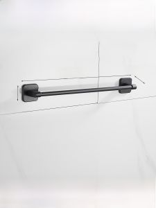 Wall-Mounted Single-Rod Towel Rack Bathroom Shelf Shoe Rack No-Drilling Required Toilet Handwashing Area Storage Organizer