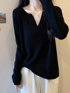 Elegant Large Size Long Sleeve Casual Pull-Over Knitted Sweater