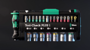 WERA Tool Check Plus 1 1/4" Mini Ratchet Wrench Color Socket Screwdriver Bit 39pcs DIY Tool Kit Set
