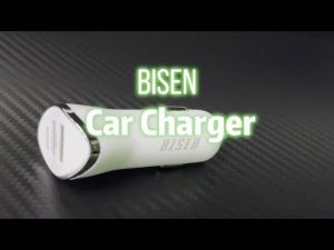 BISEN BC-757 Quick Car Charger Dual USB Port w/ Charging Cable for Micro /for iPh /Type-C