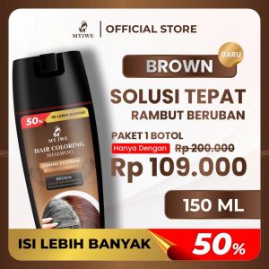 MY IWE Hair Coloring Shampoo / Shampoo Penghilang Uban / Black / Dark Brown / Brown / Blue Black 150 Ml