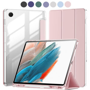 Ốp Máy Tính Bảng Trong Suốt Cho Samsung Tab A8 10.5 2021 SM-X200 SM-X205 Có Hộp Đựng Bút Hybrid Vỏ Bảo Vệ Chống Vàng