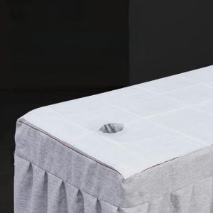 Disposable Thickened Non-woven Bedding Sheets for Beauty Salon Massage Bed Breathable Hole Design 100 Pieces Large Pack