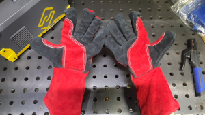 SIOGEE 14″Cow Leather Welding Gloves for Mig Tig welding machine safety Work gloves