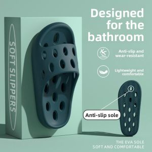 MONLEYTA | Red EVA Slippers Womens Bathroom Non-Slip Quick Dry Indoor Home Bath Special Slippers Comfortable Sensation Floor Mat Slippers