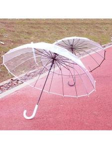 MOLORE | Large Diameter 16 Ribs Clear Long Handle Umbrella
