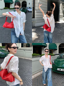 Áo Blouse Nữ Kiểu Dáng Thanh Lịch Thoáng Khí Tay Ngắn Chất Liệu Vải Linen