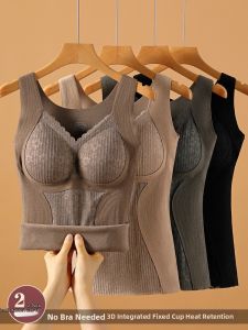 ZISU | Fleece-lined Warm Heating Plush Thick Vest with Bra Pad Women Underwear
