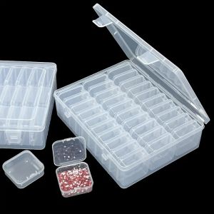 กล่องเก็บของแบบใสพลาสติกขนาดใหญ่สำหรับงานฝีมือ DIY กล่องเก็บของสำหรับเครื่องประดับ กล่องเก็บของสำหรับเล็บ กล่องเก็บของสำหรับอุปกรณ์