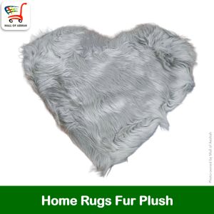 [Mall of Aeshah] Home Rags - Shaggy Carpet Artificial Sheepskin Hairy Mat Wool Faux Fluffy Mats | Love Heart Rugs