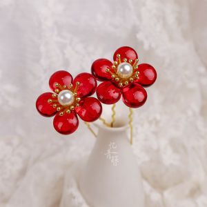 Phụ Kiện Tóc Hanfu Cổ Điển Trang Trí Hoa Sứ Đơn Giản U Hình Cặp Đôi Phụ Kiện Thời Trang Mới Ra Lò Trang Trí Đầu Hợp Kim