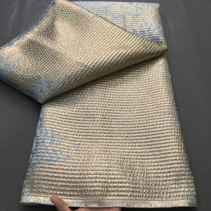 2025 Nigerian Jacquard Lace Fabric African French Brocade Lace Fabric High Quality 5 Yards Gilding Elegant Dress for Women A4317