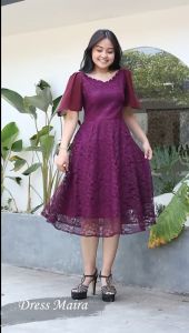 Dress Pesta Penuh Gaya: Dress Maira Brukat Payet, Remaja Modern, Natal Terbaru & Korean Style Jumbo