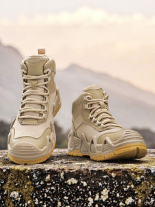 Mens High-Top Martin Boots Fall Sports Thick Bottom Heightening Waterproof Non-Slip Casual Outdoor Climbing Shoes Wear-Resistant Workwear