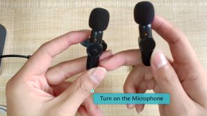 SWZYOR New 2.4G Wireless Lavalier Automatic Noise Cancelling Microphone Portable Audio Video Live Microphone for iPhone Android and Camera Plug and Play No need to connect bluetooth and APP HD Recording Within 20 Meters