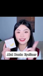 Alat Bantu Aplikator 3in1 Maskara Eyeliner Eyeshadow / Mini Portable Cosmetic Applicator / Alat Makeup Riasan Bulu Mata Gagang Pendek Bahan Silicone Multifungsi - GP Mall