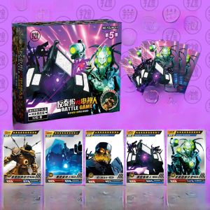 Gold Audio Anti-Titan Card Game TV Person Monitor Man Toilet Man Flash Card SSR Home Entertainment Collectible Card Game