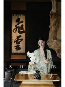 Elegant National Style Lace Trim Embroidered Jacket Satin Strap Dress Set for Women in Their 30s Spring Season Long Sleeve Button up