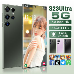 【CAN COD+READY】Original phone S23 Ultra 5G S23Ultra 5G 7.3 Inch HD full screen hp 16G RAM 1TGB ROM 32MP 64MP cheap cellphone washing warehouse Android 12.0 Face Recognition Unlocked Mobile Phones Dimensity 9000 6800Mah