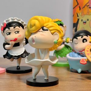 Kochava Crayon Shinchan Anime Cartoon Cute Desktop Figurine Decorations Birthday Gift Maidservant Dream Role-Playing Series
