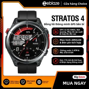 Đồng Hồ Thông Minh Zeblaze Stratos 4 GPS Màn Hình AMOLED 1.43 Inch La Bàn Đo Độ Cao Khí Áp Gọi Thoại Theo Dõi Sức Khỏe Theo Dõi Giấc Ngủ