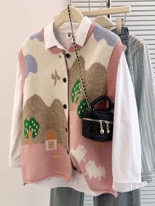 AIYITI | Youthful Floral Sleeveless Sweater Vest