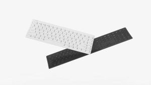 ACTTO B603 Ergonomic Scissors type Curved Slim Multi Device 2.4 GHz USB Receiver Bluetooth 5.2 Wireless Keyboard