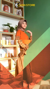 Tunik Set Muslim Anak Perempuan Sampai Remaja Tanggung Usia 5 6 7 8 9 10 11 12 Tahun