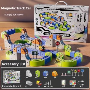 AOBIXIONG | Magnetic Track Assembly Toy Gravity-Defying Electric Car