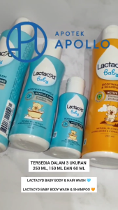LACTACYD BABY 60ML HAIR & BODY WASH GENTLE CARE BIRU SABUN SHAMPOO BAYI