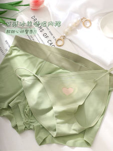 Quần Lót Nam Nữ Ice Silk Không Đường May Mỏng Gợi Cảm Pure Desire Phong Cách Nhật Bản Cạp Cao Cắt Xẻ Quần Tam Giác Cho Bé Gái