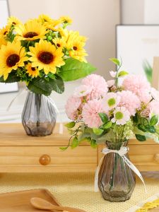 Artificial Sunflower Bouquet Plastic Flowers Living Room Office Decorative Plants Indoor Home Decoration Ornament